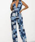 Patchy Denim Jumpsuit