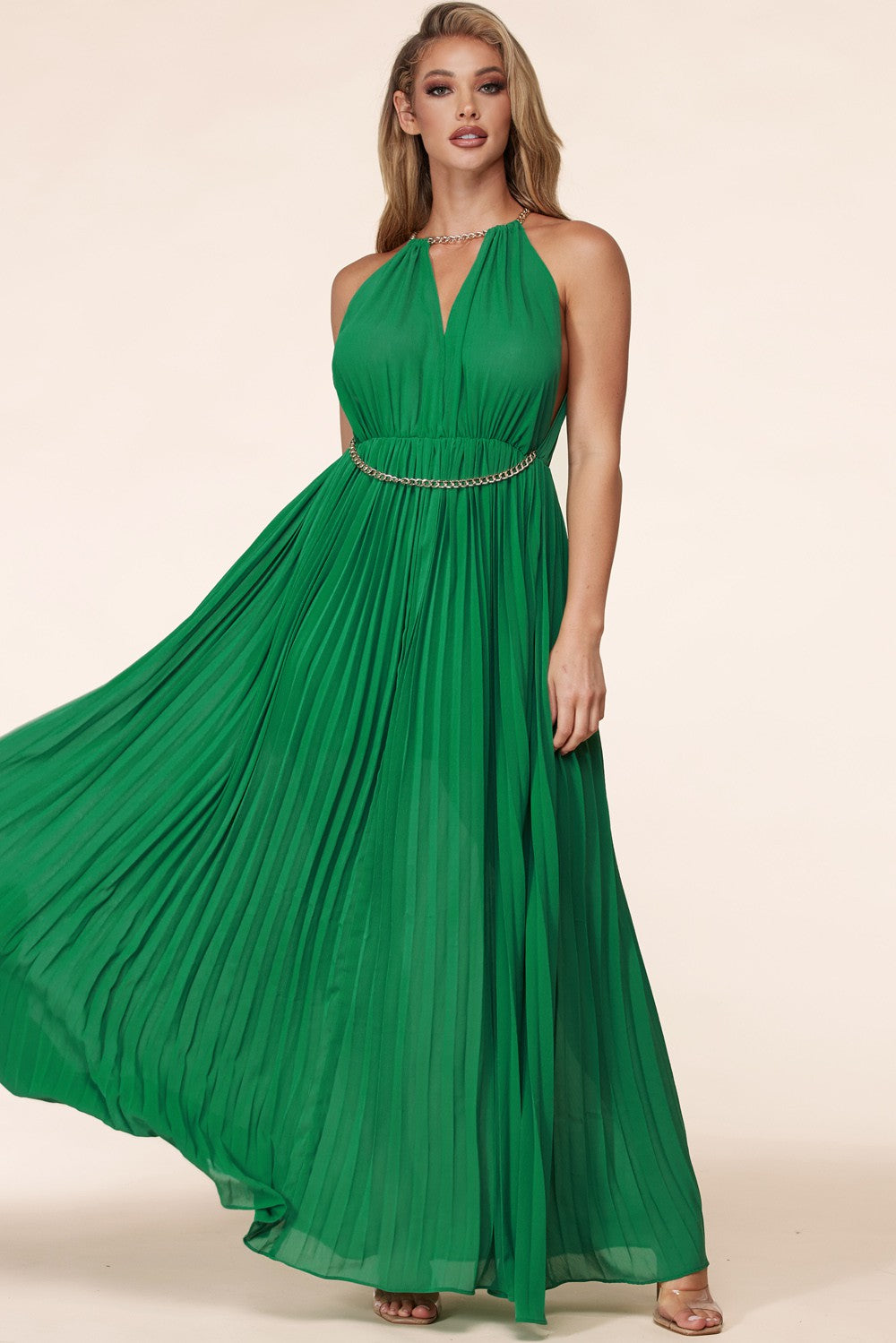 Elegant Chain Neck  Maxi dress
