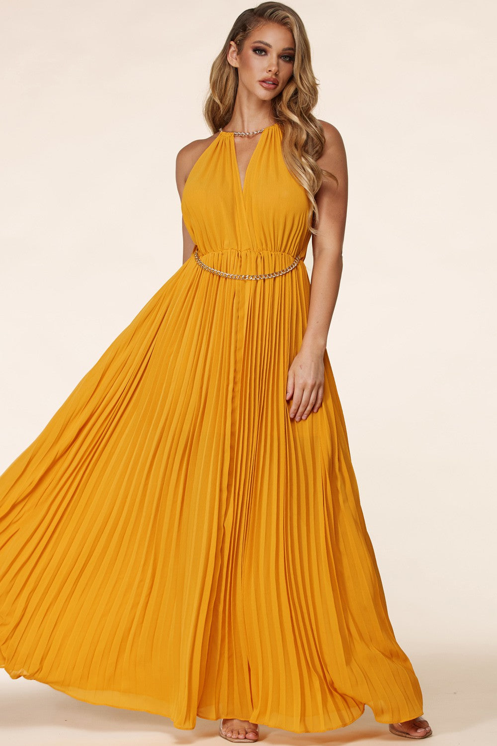 Elegant Chain Neck  Maxi dress