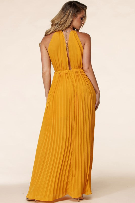 Elegant Chain Neck  Maxi dress