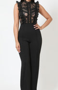Black Elegant Lace to Top Jumpsuit