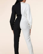 Classy Black and White Jumpsuit