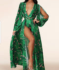 Tropical Leaf Maxi Dress