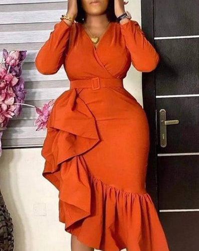 Orange stylish dress