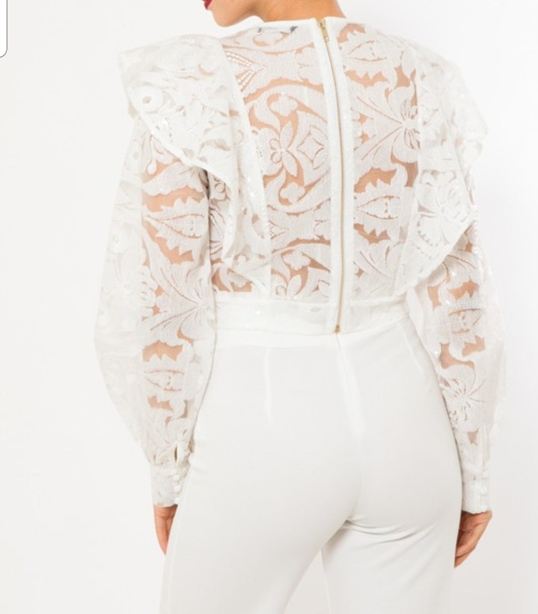 Fashion Ruffle Flare Top